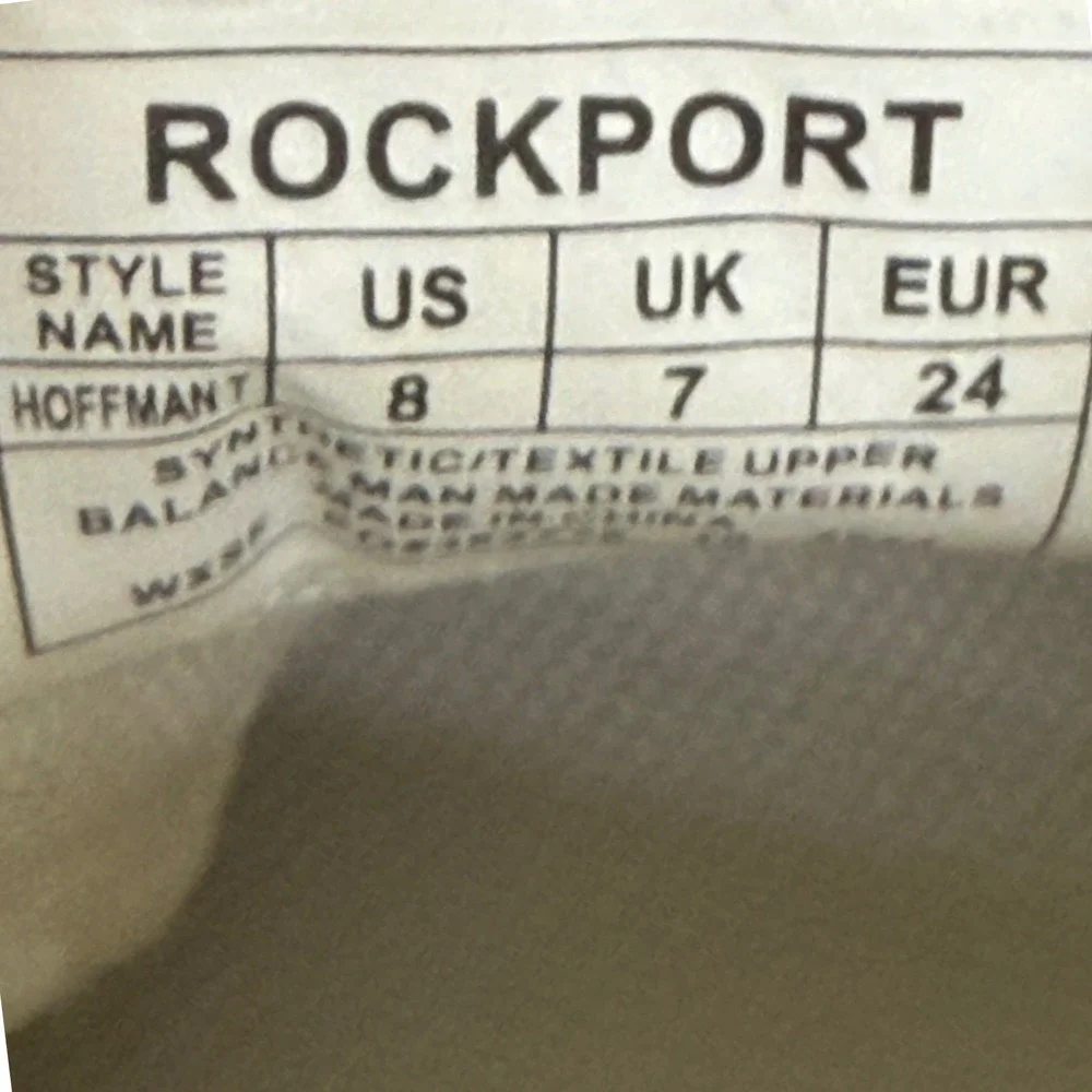 Rockport Sneakers Kids Size 8 White Beige Orange Mesh Low Top EUC